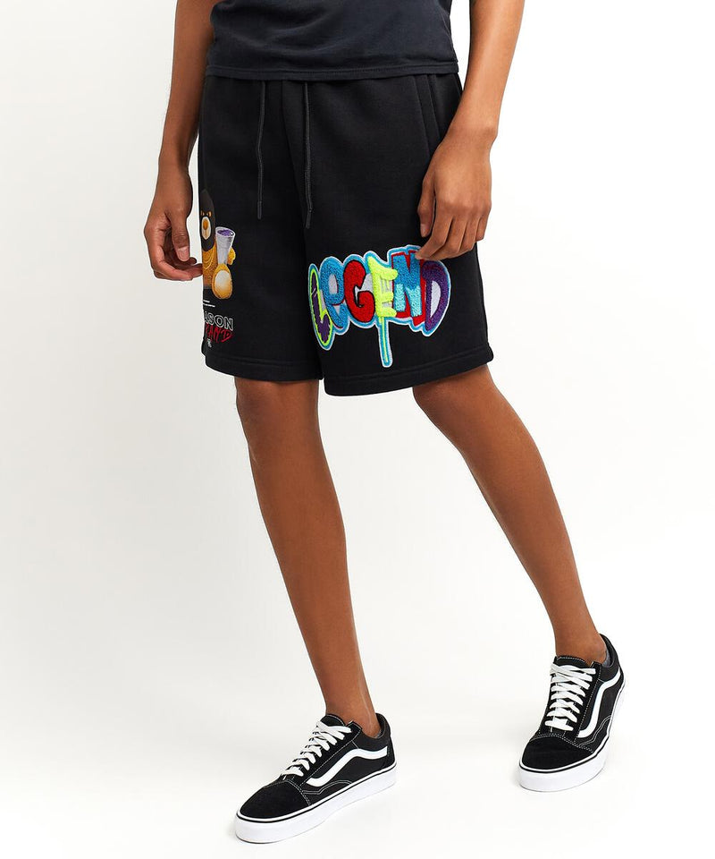 Reason 'Legend' Fleece Shorts (Black) QS8-SH - Fresh N Fitted Inc