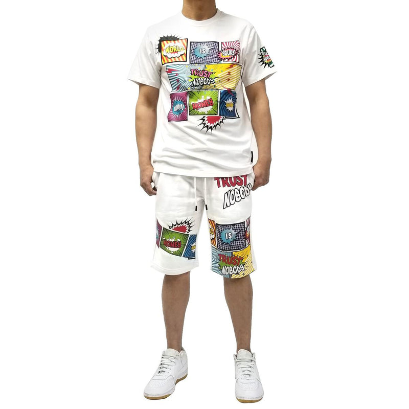 Switch 'Cartoon' Shorts (White) SS2423 - Fresh N Fitted Inc