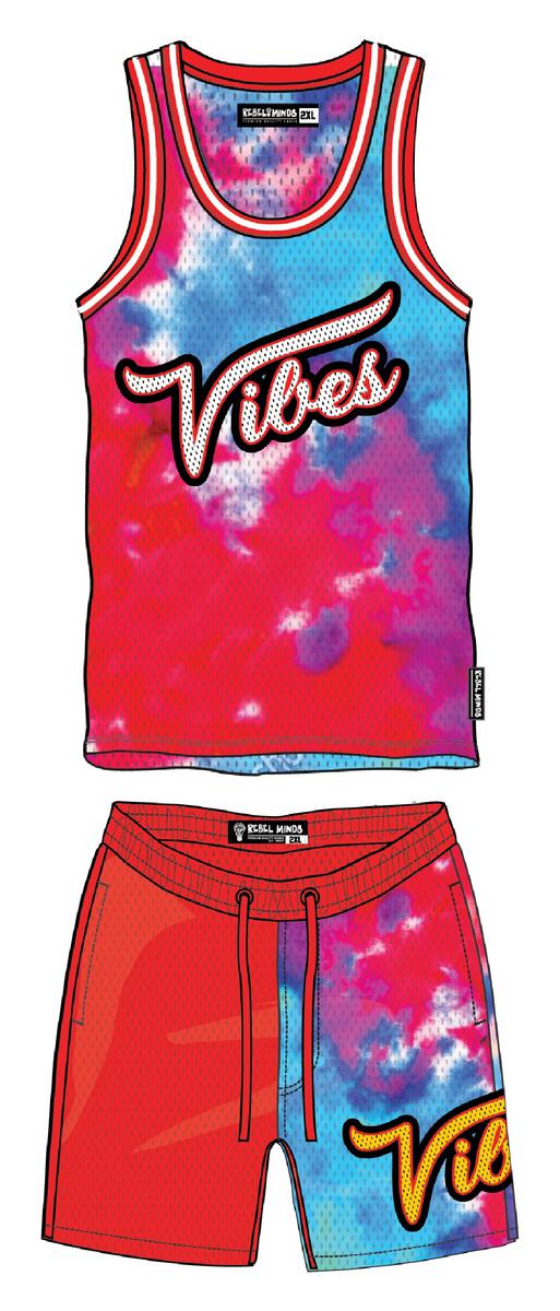 Rebel Minds Kids 'Vibes' Mesh Jersey Set (Red) 821-B866 - Fresh N Fitted Inc