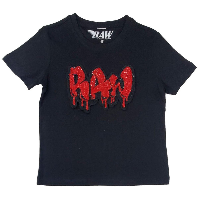 Rawyalty Kids 'Raw Drip Red Bling' T-Shirt (Black) RKT-000 - Fresh N Fitted Inc