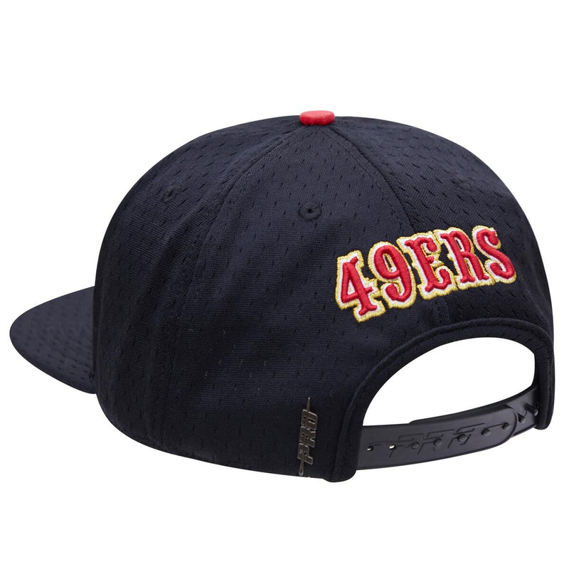 Pro Standard San Francisco 49ers Logo Mesh Snapback Hat (Black) FS4741786 - Fresh N Fitted Inc