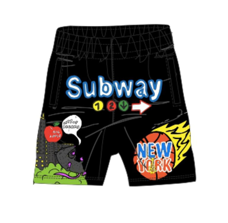 Post Humans by Raw 'New York City' Shorts (Black) - Fresh N Fitted Inc
