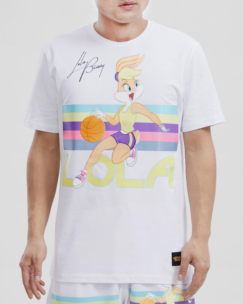 Freeze Max 'Lola Bunny Pastel Striped' T-Shirt (White) LT10564 - Fresh N Fitted Inc