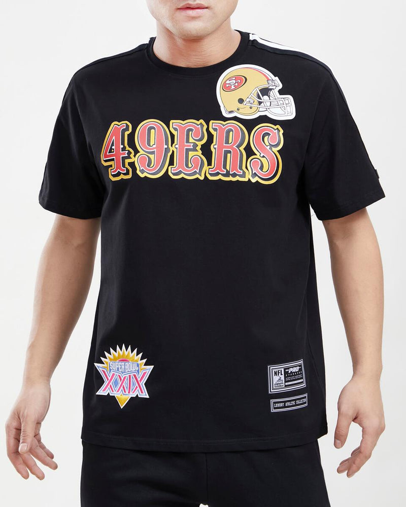 Pro Standard '49ers' Logo Pro Team Taping Shirt (Black) FS4141904 - Fresh N Fitted Inc