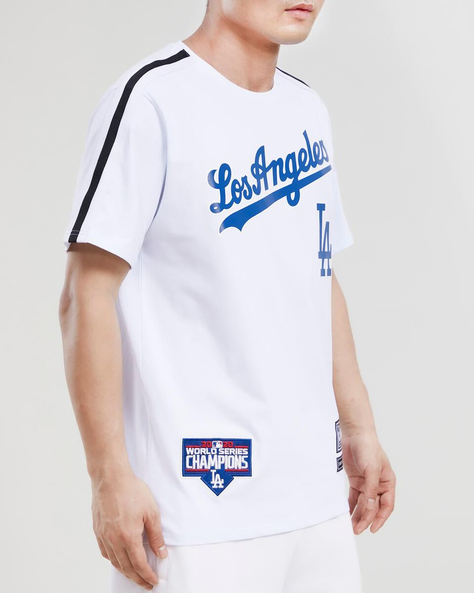 LOS ANGELES DODGERS WOMEN'S STAMPED FRONT KNOT T-SHIRT – JR'S SPORTS