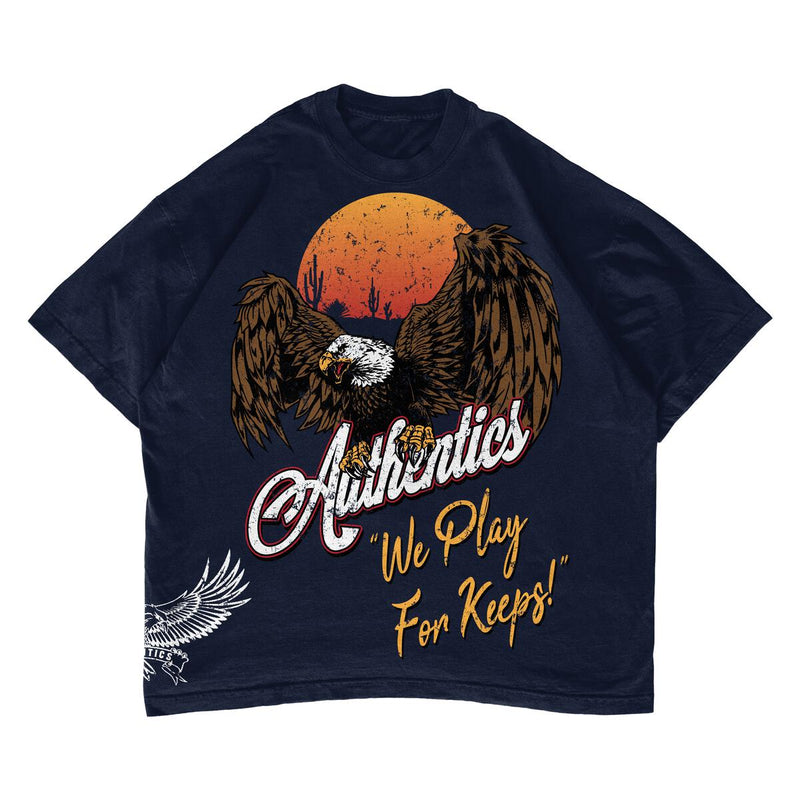 Authentics 'Eagles' T-Shirt (Navy) - Fresh N Fitted Inc