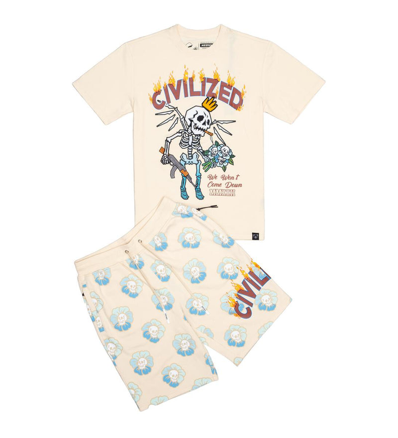 Civilized 'Won't Come Down' T-Shirt (Cream) CV1514 - Fresh N Fitted Inc