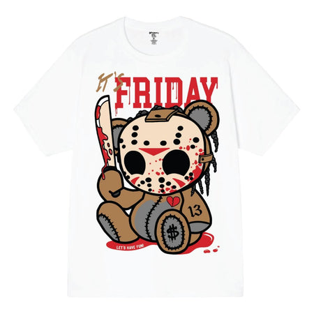 3Forty Inc. 'It's Friday Jason Bear' T-Shirt (White) 2918 - Fresh N Fitted Inc