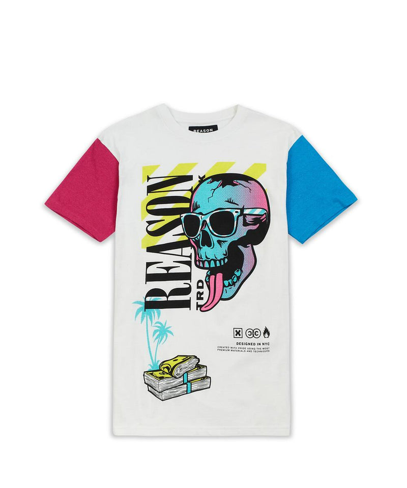 Reason 'Money Skull' T-Shirt (White) S23-11 - Fresh N Fitted Inc