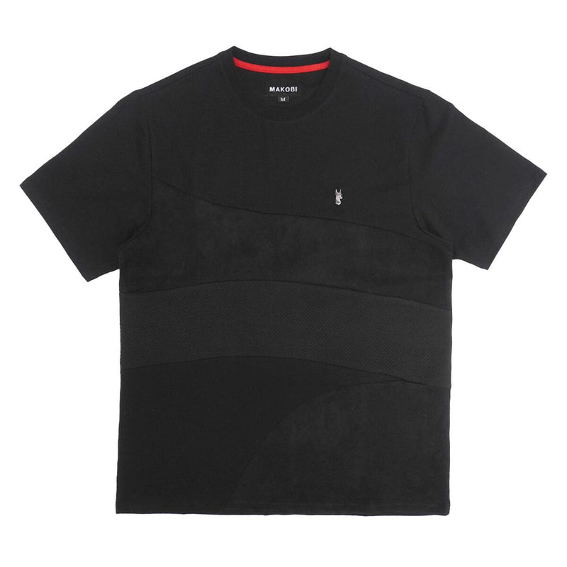Makobi 'Layered Jacquard' T-Shirt (Black) M277 - Fresh N Fitted Inc