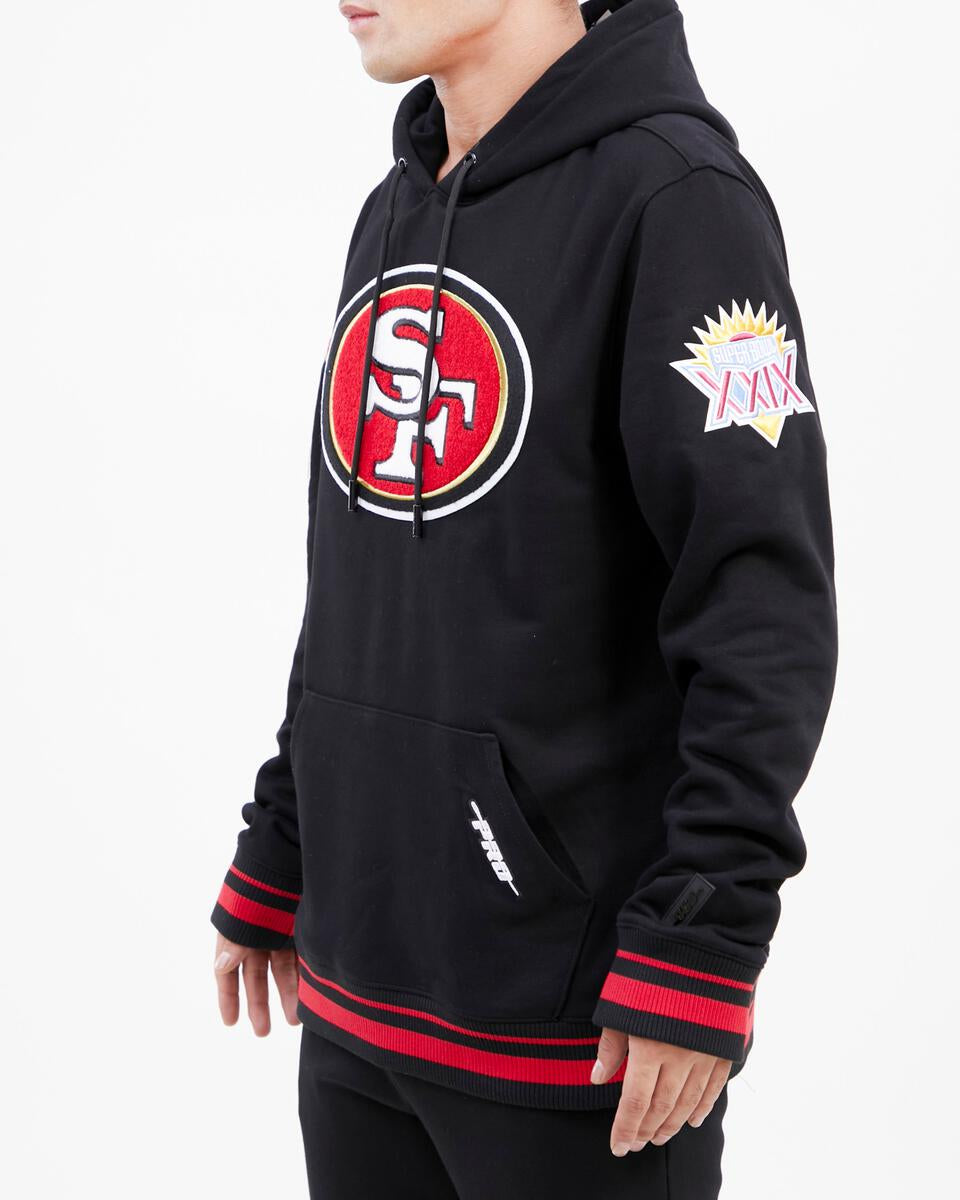 Men's JH Design Black San Francisco 49ers Five-Time Super Bowl Champions  Banner Pullover Hoodie