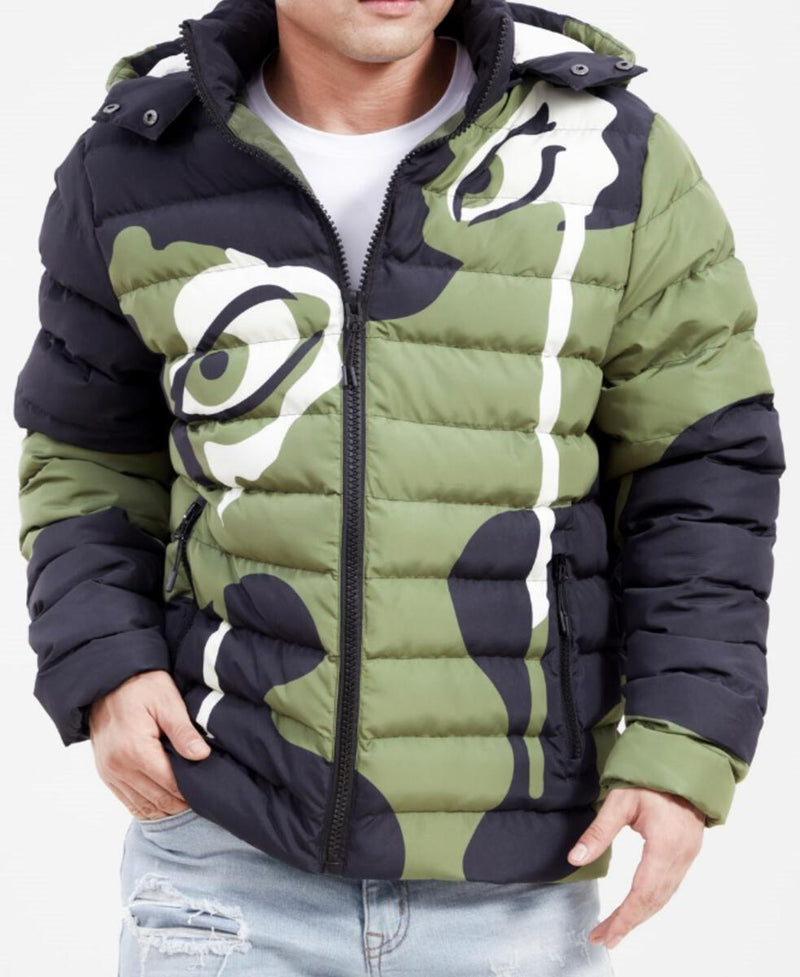 Rebel Minds Bubble Anorak Puffer Jacket Camo, Camo / Small