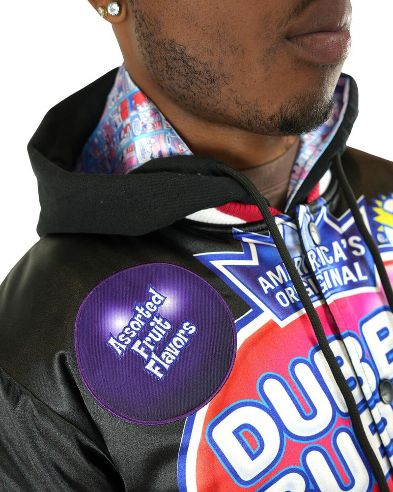 Preme 'Bubble Gum' Satin Jacket (Black) PR-WJKT-186