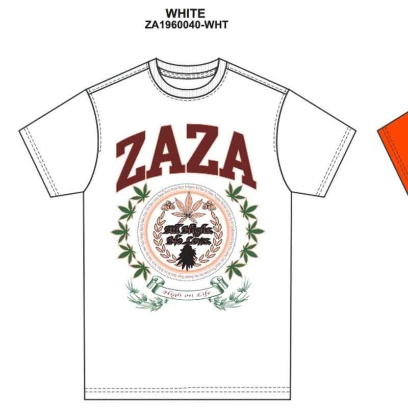 Zaza 'Crest' T-Shirt (White) ZA1960040 - Fresh N Fitted Inc