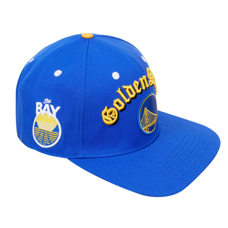Pro Standard Golden State Warriors Old English Logo Snapback Hat (Royal/Yellow) BGW755689