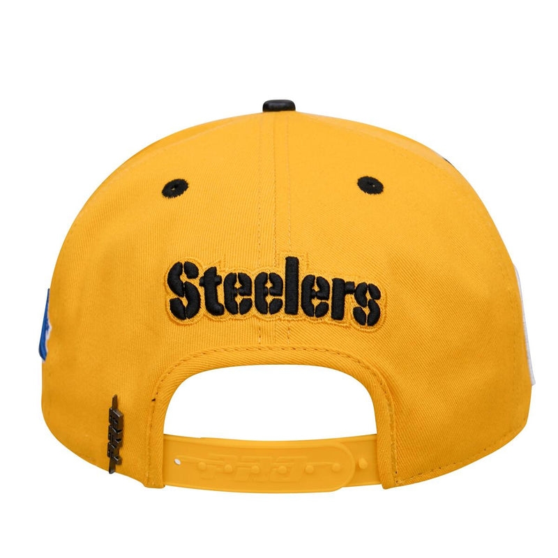 Pro Standard Pittsburgh Steelers Old English Logo Snapback Hat (Yellow) FPS742699