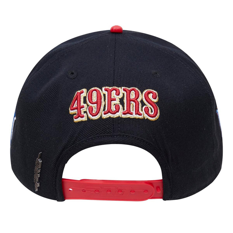 Pro Standard San Francisco 49ers Old English Logo Snapback Hat (Black) FS4741965 - Fresh N Fitted Inc
