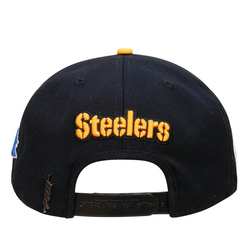 Pro Standard Pittsburgh Steelers Old English Logo Snapback Hat (Black) FPS742699 - Fresh N Fitted Inc