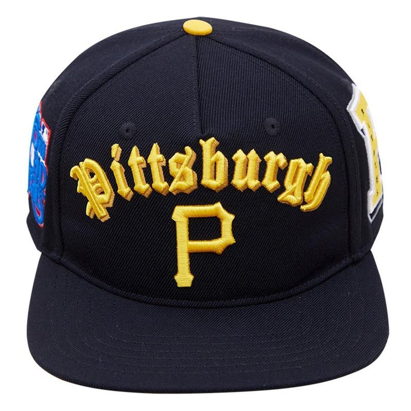 Pro Standard Pittsburgh Pirates Old English Snapback Hat (Black) LPP733710 - Fresh N Fitted Inc
