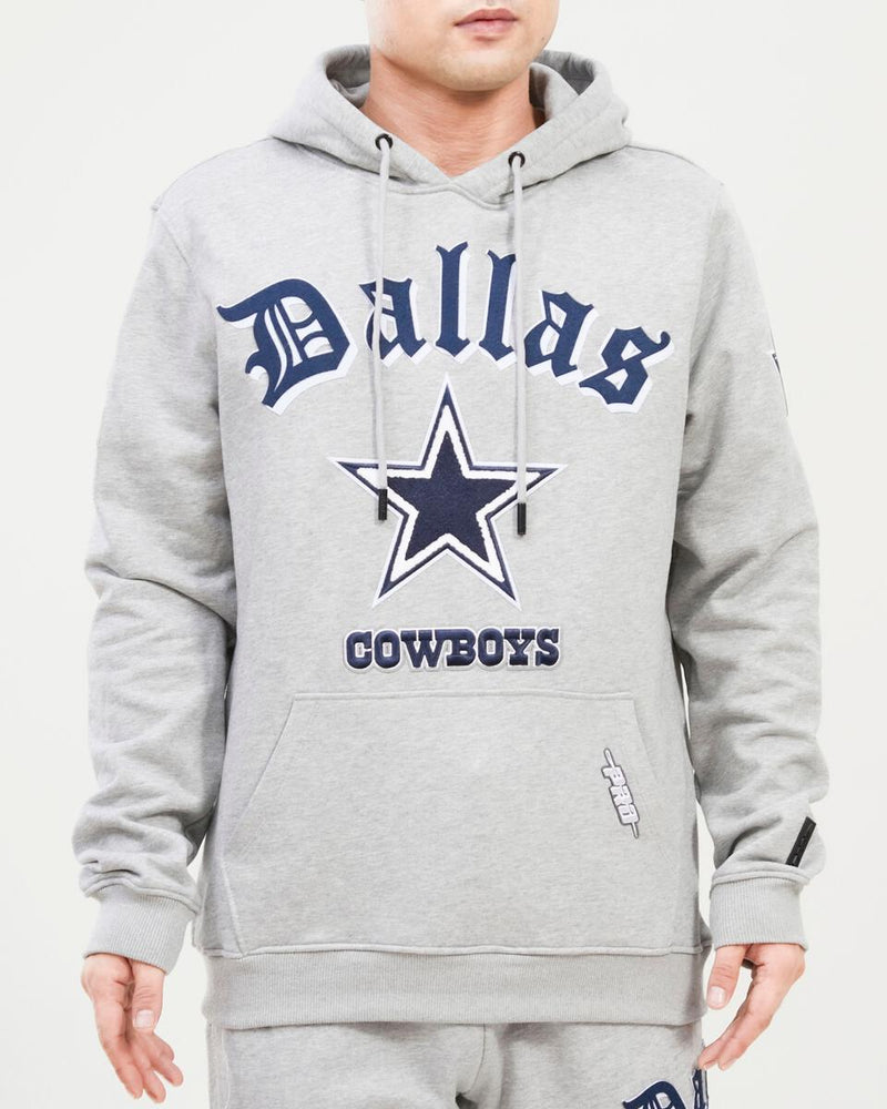 Pro Standard Dallas 'Cowboys Old English' Hoodie (H.Grey) FDC541946-HGR - Fresh N Fitted Inc