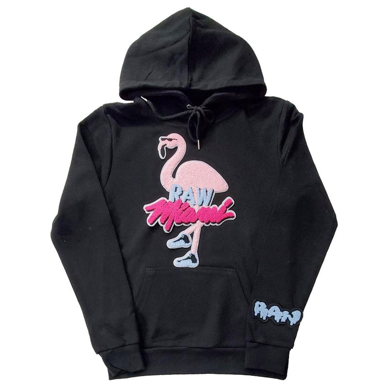 Rawyalty 'Flamingo' Hoodie (Black) - Fresh N Fitted Inc