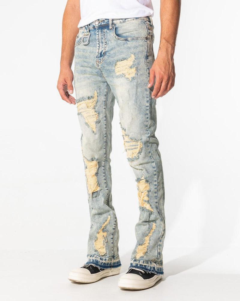 Gala 'Rive' Stacked Jeans (Stoned Indigo) GFQS-22-05 - Fresh N Fitted Inc