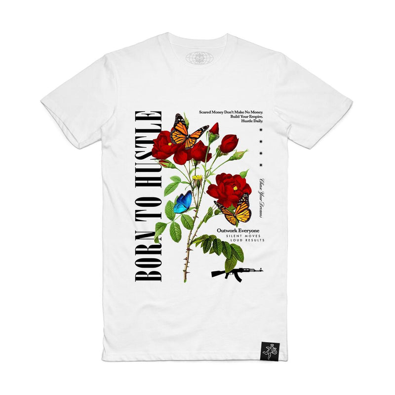 Hasta Muerte 'BTS Roses' T-Shirt (White) - Fresh N Fitted Inc