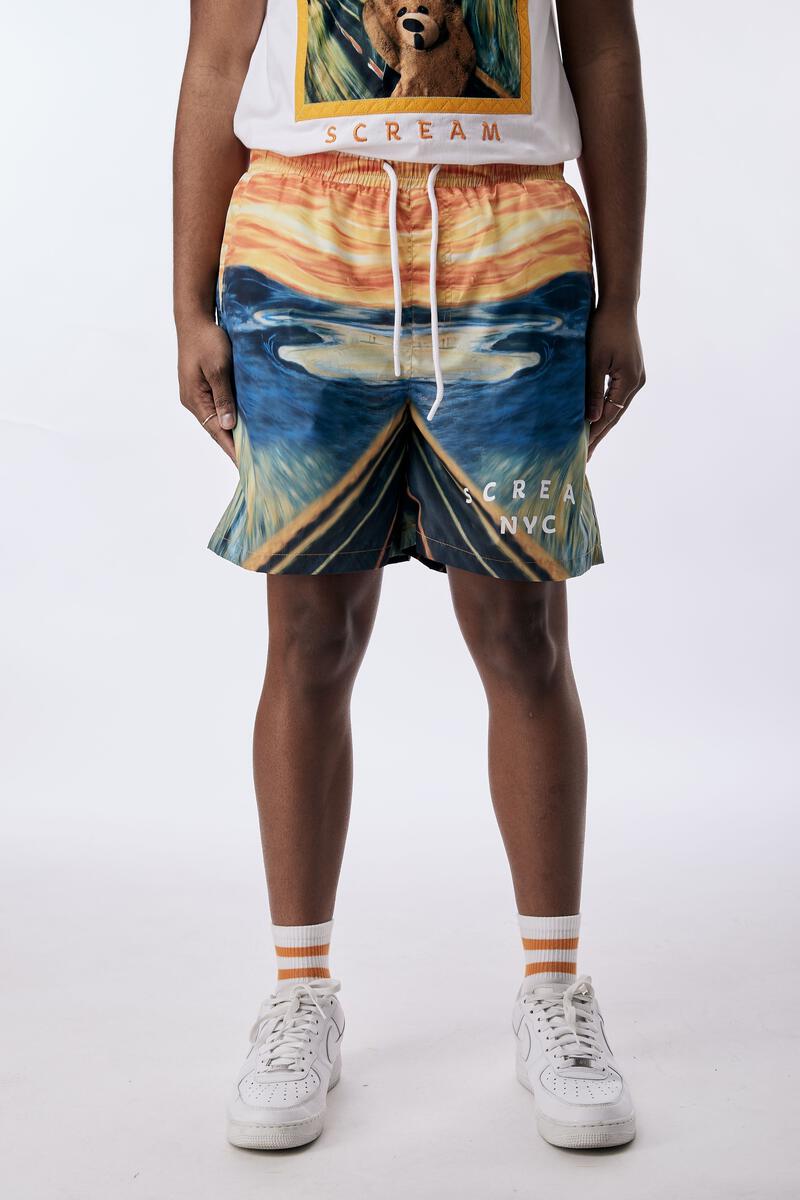 Rebel Minds 'Scream' Board Shorts (Orange) 131-956 - Fresh N Fitted Inc