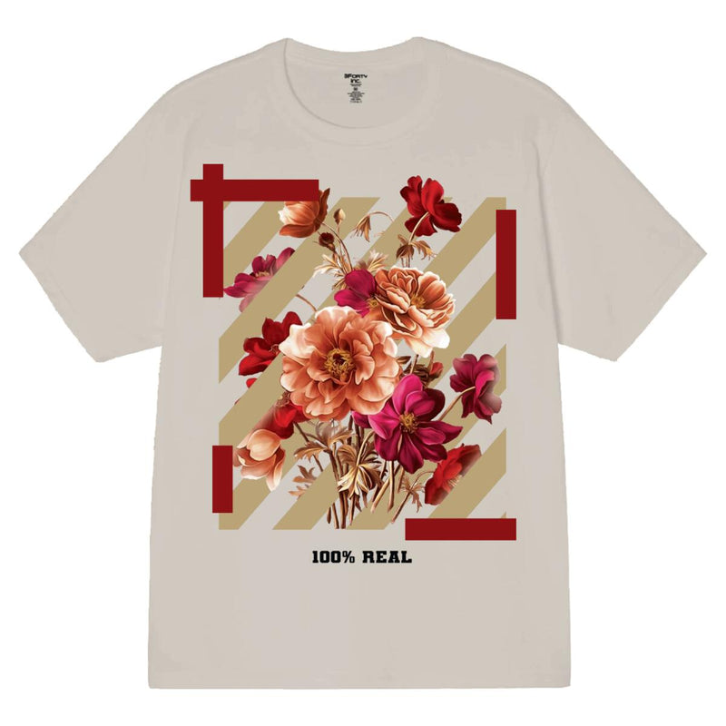 3Forty Inc. '100% Real' T-Shirt (Tan) 3522 - Fresh N Fitted Inc