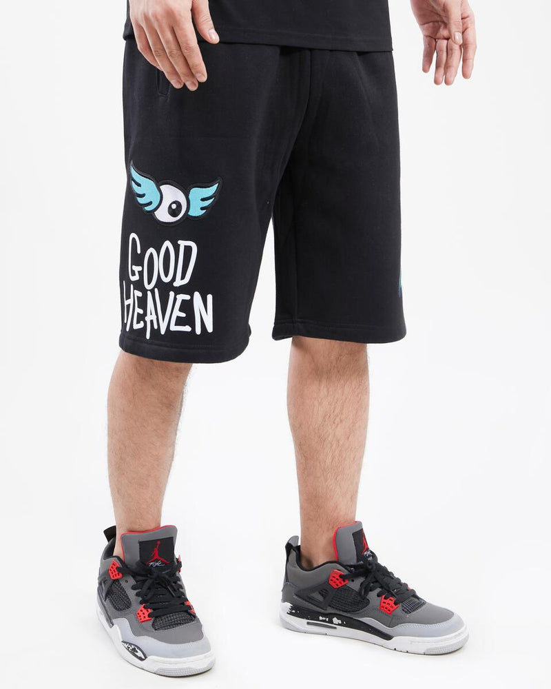 Roku Studio 'Good Heaven' Fleece Shorts (Black) RK1480969 - Fresh N Fitted Inc