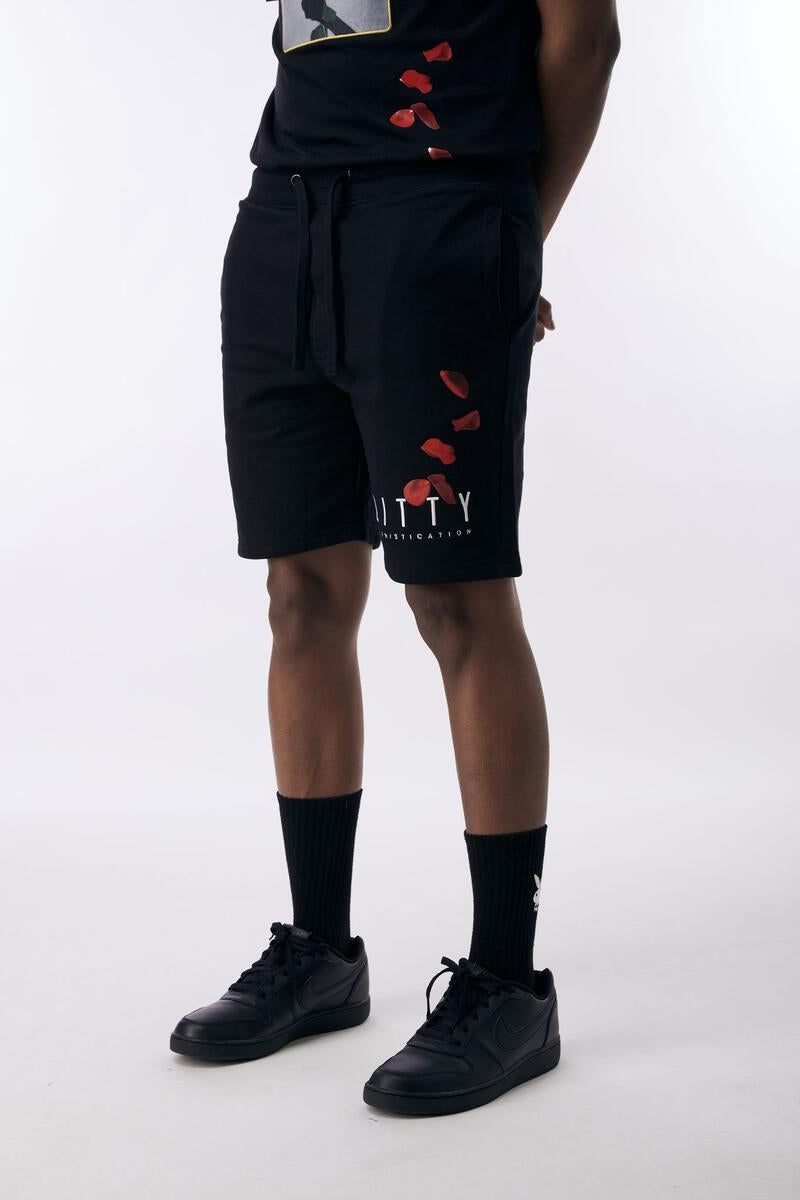 Rebel Minds 'Litty' Fleece Shorts (Black) 131-903 - Fresh N Fitted Inc