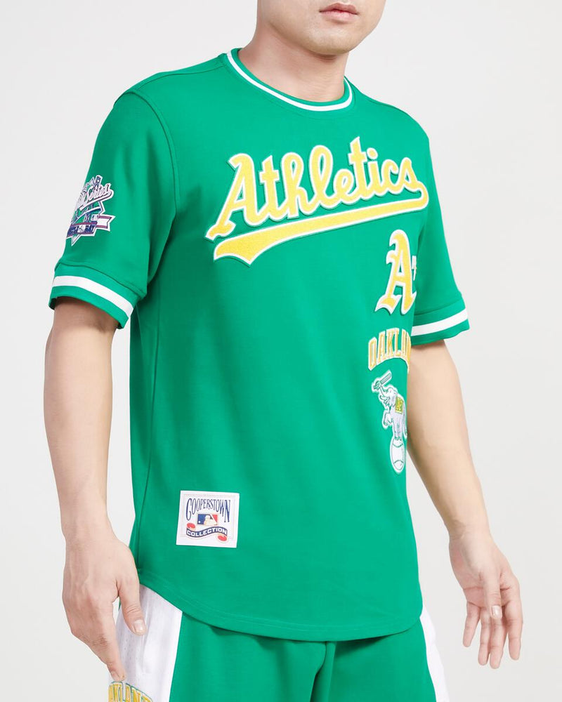 Stitches Green Oakland Athletics Cooperstown Collection Team Jersey Kelly Green