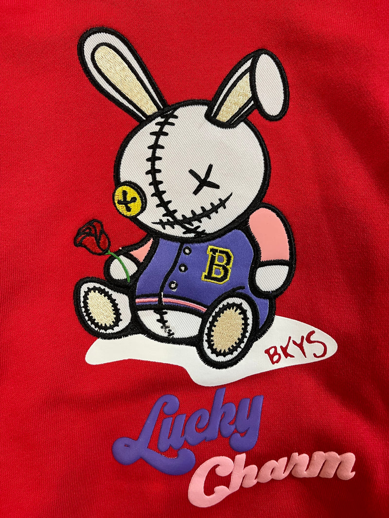 BKYS Kids 'Lucky Charm Bomber' Hoodie (Red) H426B/T - Fresh N Fitted Inc