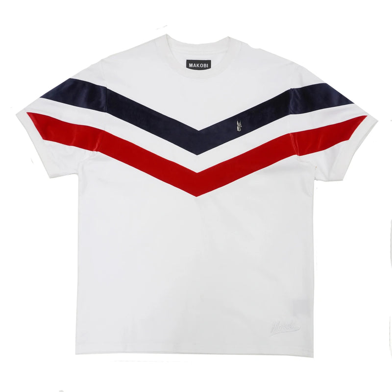 Makobi 'V' T-Shirt (White) M562 - Fresh N Fitted Inc
