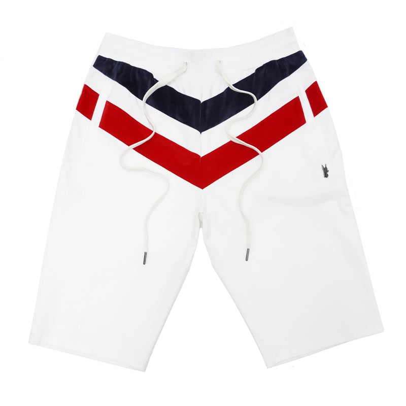 Makobi 'V' Shorts (White) M562S - Fresh N Fitted Inc