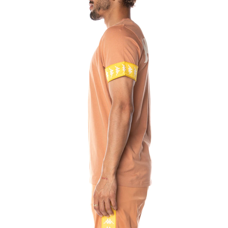 Kappa '222 Banda Niji 2' T-Shirt (Lt.Brown/Yellow/White Antique) 321E7EW - Fresh N Fitted Inc