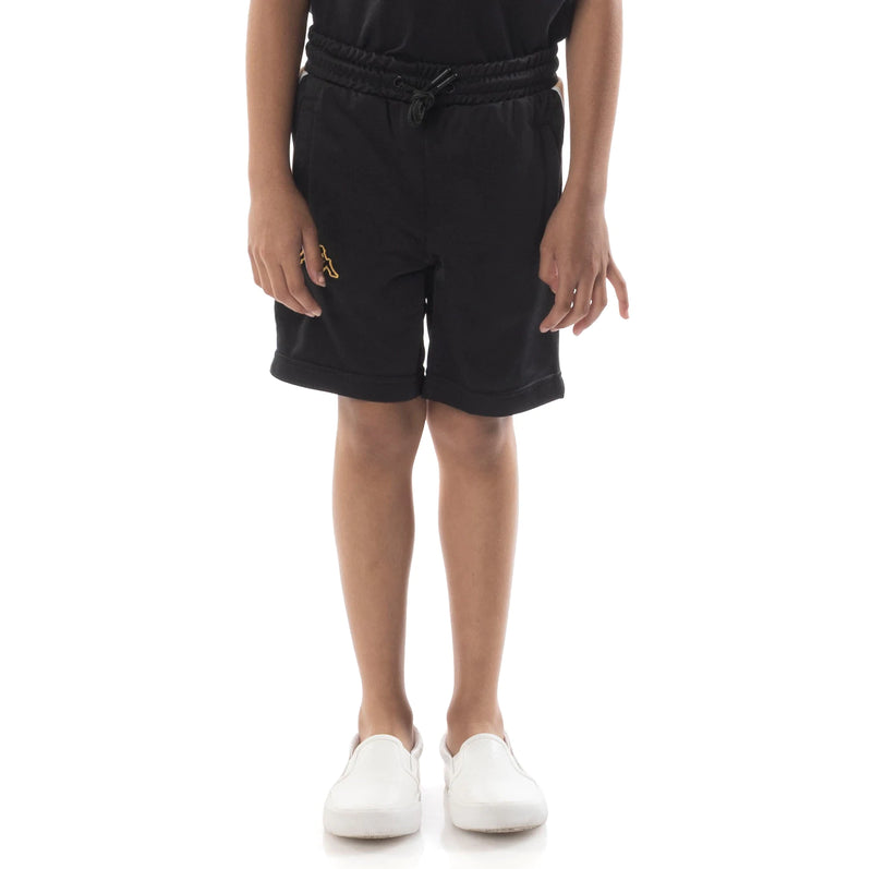 Kappa Kids 'Logo Tape Aedi 2' Shorts (Black/Smoke Orange) 331463W - Fresh N Fitted Inc