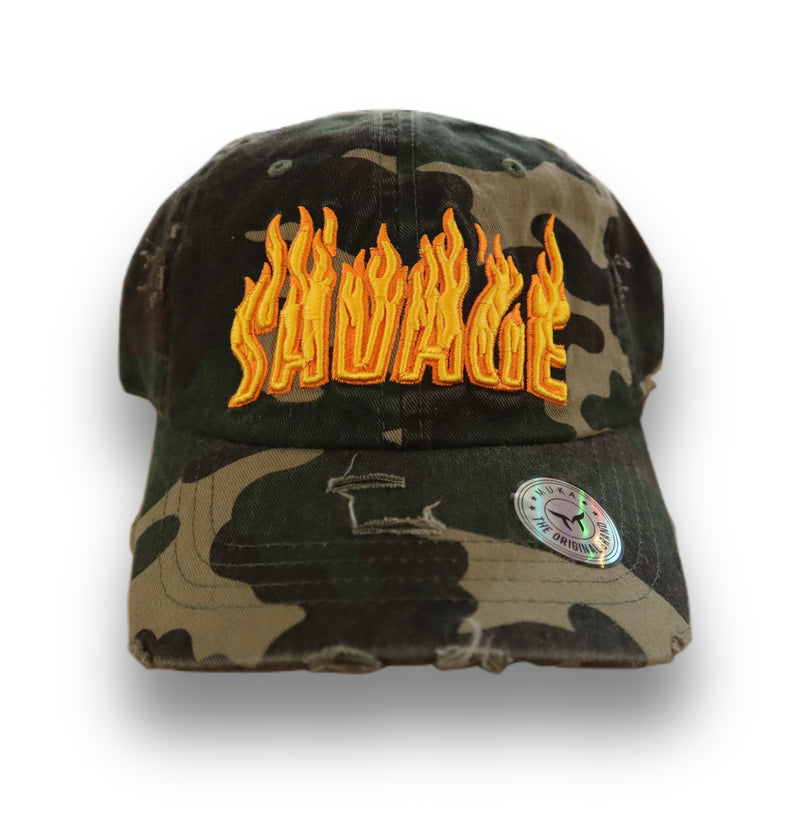 'Fire Savage' Dad Hat (Camo) MUD2125 - Fresh N Fitted Inc