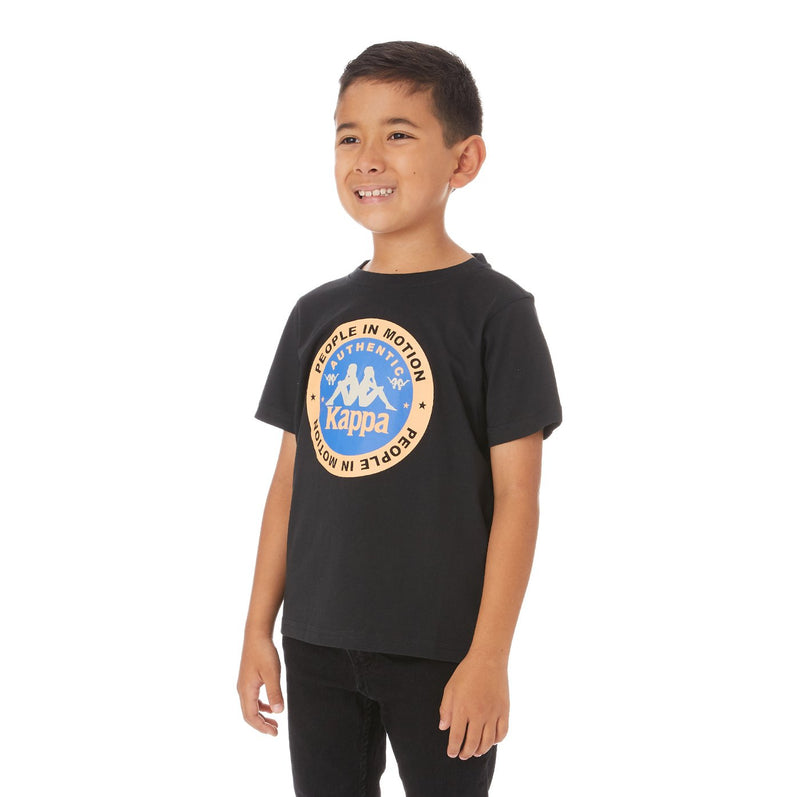 Kappa Kids 'Authentic Franeker' T-Shirt (Black) 36167HW - Fresh N Fitted Inc