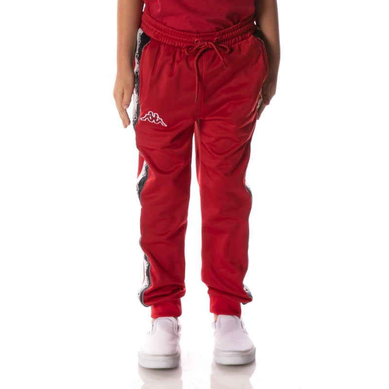 Kappa Kids 'Logo Tape Dalic' Trackpants (Red/Grey) 371C2EW - Fresh N Fitted Inc