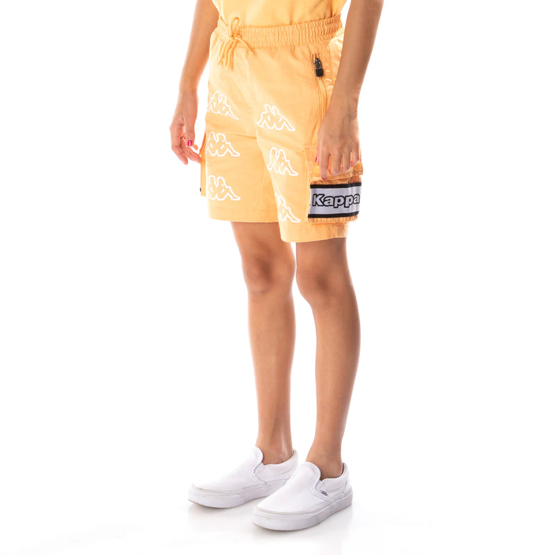Kappa Kids 'Logo Tape Esso' Cargo Shorts (Lt. Orange) 371F1GW - Fresh N Fitted Inc