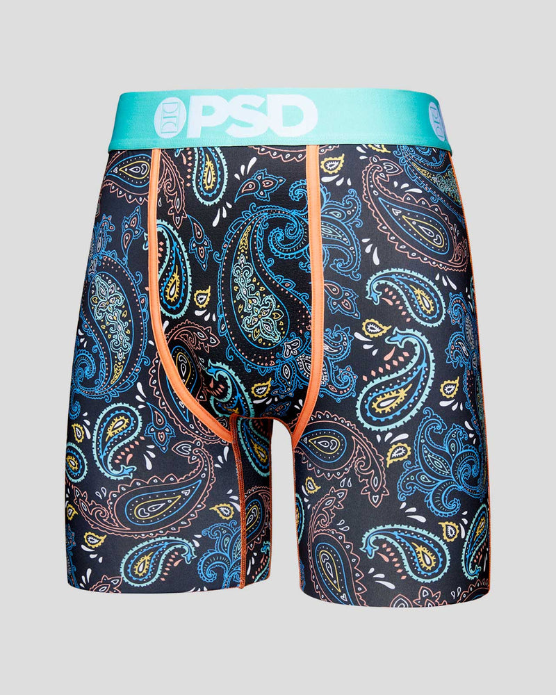 PSD 'Paisley Park' Boxers (Black) 422180031 - Fresh N Fitted Inc