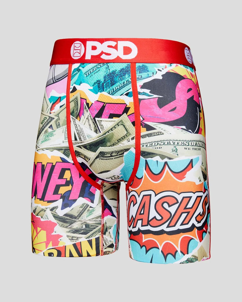 PSD 'Comic Bank' Boxers (Red) 422180069 - Fresh N Fitted Inc