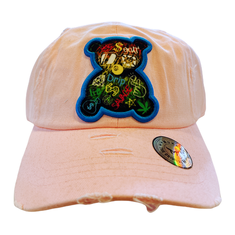 'Savage Bear' Dad Hat (Lt. Pink) MUD2166 - Fresh N Fitted Inc