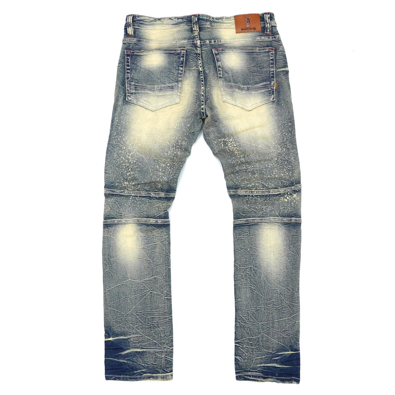 Makobi 'Alki' Biker Jeans (Dirt Wash) M1757 - Fresh N Fitted Inc
