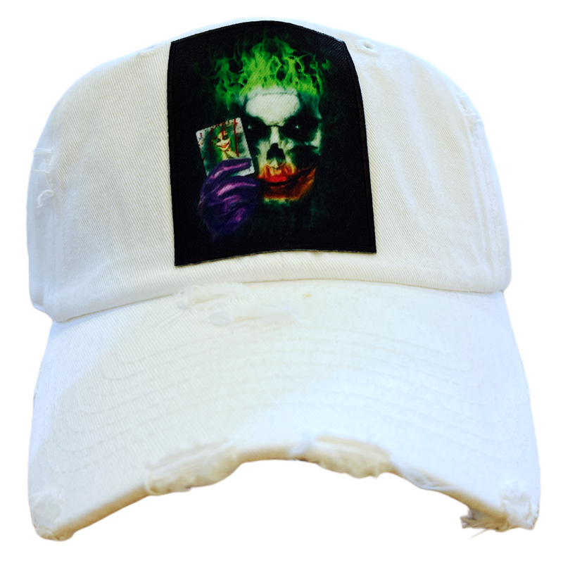 'Joker' Dad Hat (White) - Fresh N Fitted Inc