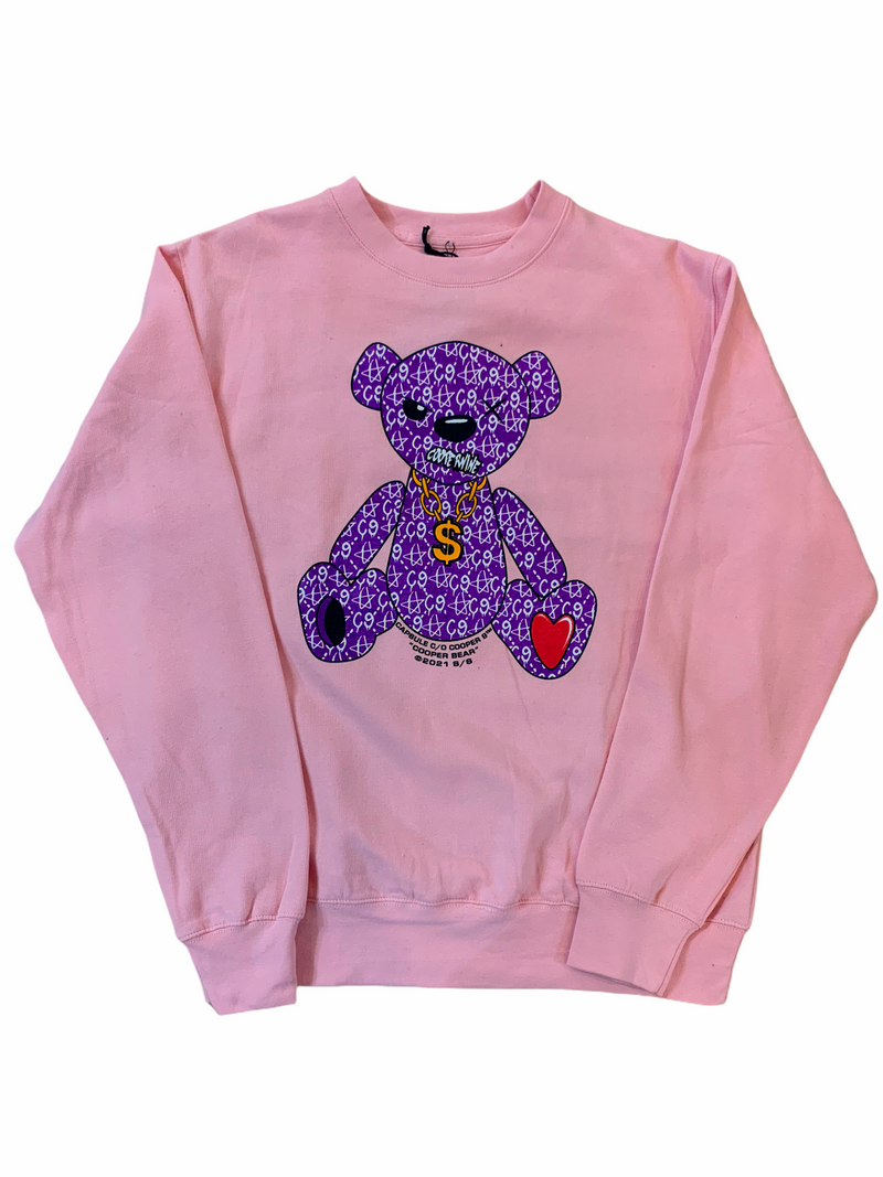 Cooper 9 'Cooper Bear' Crewneck (Pink) 2023101 - Fresh N Fitted Inc