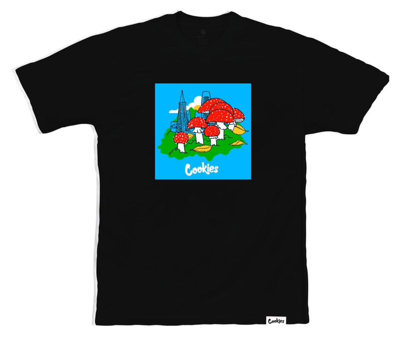 Cookies 'Shrooms With A View’ T-Shirt (Black) 1560T6414 - Fresh N Fitted Inc