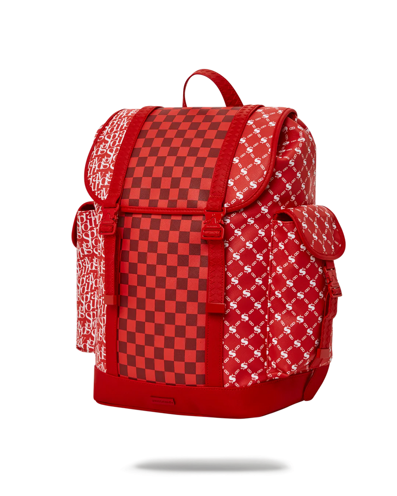 SPRAYGROUND 'Tri Split Red Monte Carlo' Backpack (Red) 910B4513NSZ99000 - Fresh N Fitted Inc