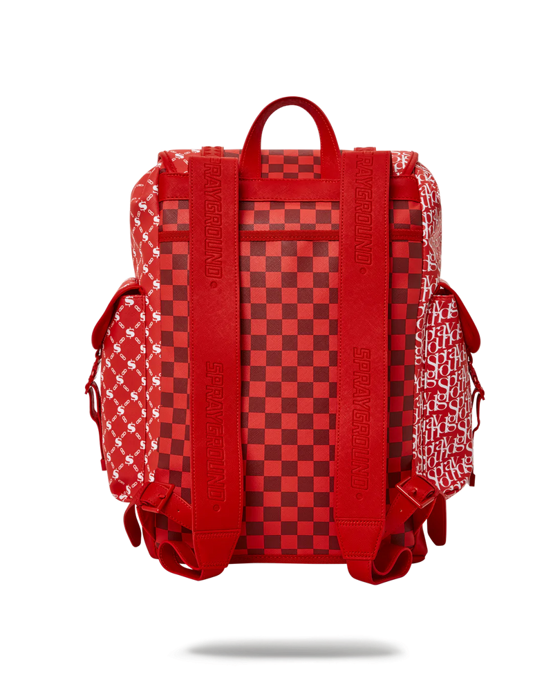 SPRAYGROUND 'Tri Split Red Monte Carlo' Backpack (Red) 910B4513NSZ99000